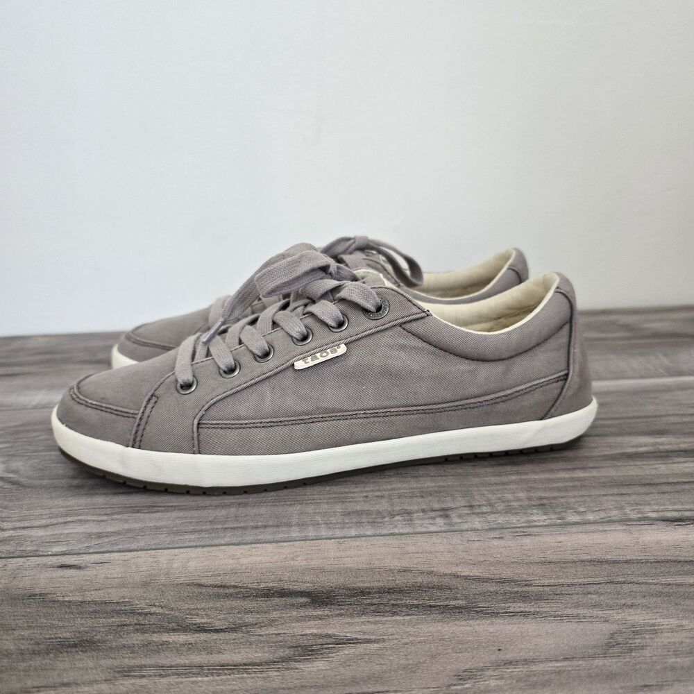 Taos Moc Star 2 Women's Sneakers Taupe Canvas Low Top Lace Up 9 Comfort Shoes